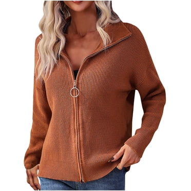 Zip-Up Collared Long Sleeve Blouse, Navy Blue | Ulla Popken