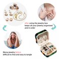 thumbnail image 4 of Christmas Travel Portable Square Jewelry Box Earring Organizer Necklace Holder Bracelet Holder Display Case Decorative Box Jewelry, 4 of 6