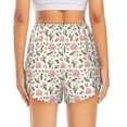 thumbnail image 2 of Lsque Rose Flowers Printed Women's Running Shorts with Liner Pockets,Elastic Quick Dry Workout Athletic Gym Yoga Shorts,Womens High Waist Shorts-Medium, 2 of 9