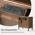 thumbnail image 4 of Farmhouse 3-Drawer End Table Set of 2 with Tray Storage and Charging Station, Ideal for Living Room with Sofa, Accent Chair, or Recliner, 4 of 7