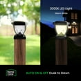 thumbnail image 4 of Home Zone Security Solar Post Cap Lights - Decorative Glass LED Outdoor Fits 3.5 x 3.5 in. Post Lights, Black (12-Pack), 4 of 7