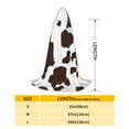 thumbnail image 2 of Honeii Brown Cow Print Poncho Cape, Cloak Coat, Snuggly Hooded Wearable Blanket, Hooded Cape For Teenagers,Halloween Costumes-Small, 2 of 7