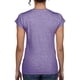 thumbnail image 2 of Gildan- Camiseta de manga corta con cuello en forma de V para mujer (Púrpura jaspeado), 2 of 4