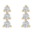 thumbnail image 3 of 0.52Ct Brilliant Round Cut Studs Synthetic Moissanite 14K Yellow Solid Solid Gold Everyday Dainty Earrings Screw Back, 3 of 7
