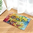 thumbnail image 3 of Flowers Print Doormats Rectangle Non-Slip Door Mat Bedroom Kitchen Entrance Oil Painting Flower Print Door Mats, 3 of 5