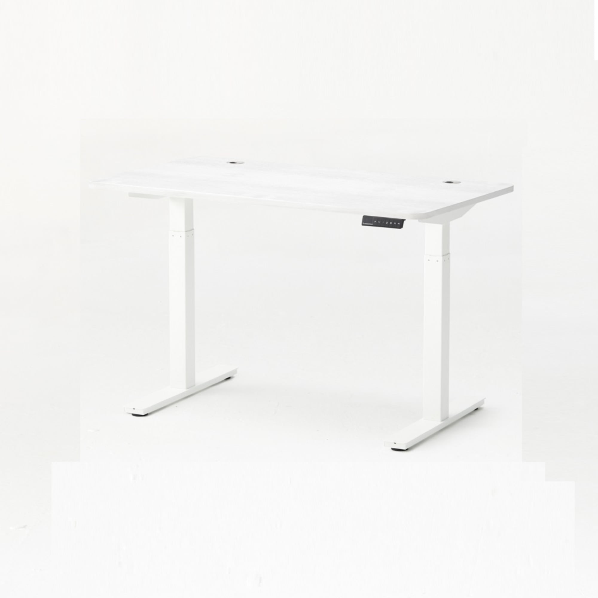 iMount 1400x800  Desk-top w/ Cable Holes for Sit-stand Desks in White 