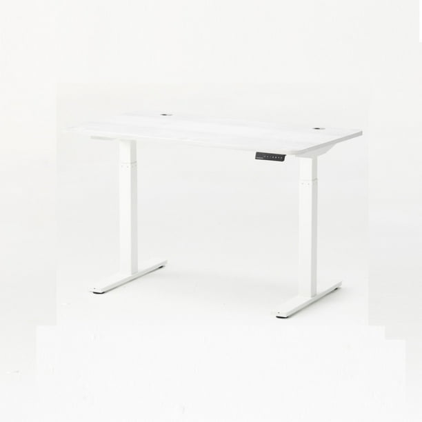 70Inch White Electric Height Adjustable Standing Desk with Matte Top