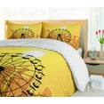 thumbnail image 5 of Ambesonne Ferris Wheel Duvet Cover Sets, Amusement Park City, 2-Queen, Mustard Ginger, 5 of 7
