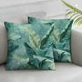 thumbnail image 3 of Acheng Palm Leaves with Lush Branches and Leaves Tropical Jungle Palm Leaves Short Plush Pillowcase Set of 2 White, 3 of 7