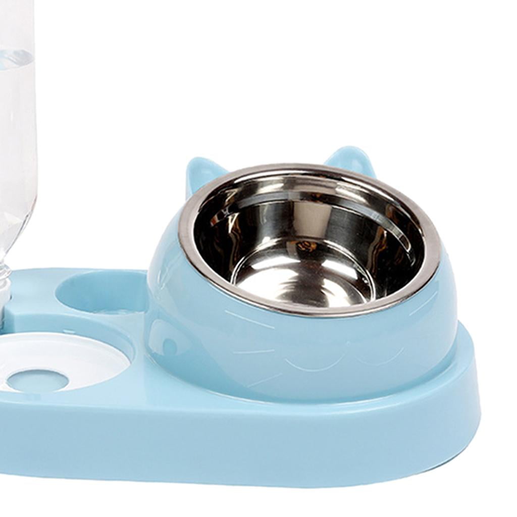 double puppy Bowls Water and Food Bowl Set with Moveable Stainless Bowl Automatic Water Dispenser Bottle Pet Feeder for Small dogs