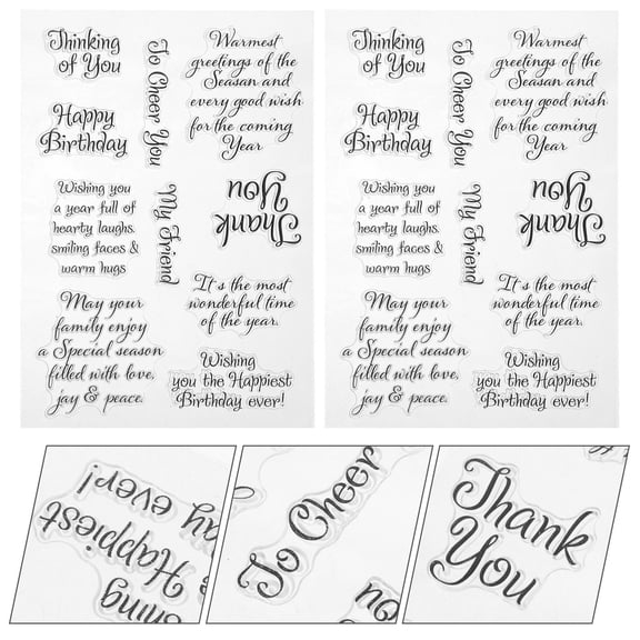 PAMINGONO Words Stickers Scrapbook Strips Multi-Colored PVC 2Sets