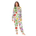 thumbnail image 2 of FORMRS Onesies Pajama for Adults Unisex Hoodie Winter Jumpsuit One Piece Sleepwear, Sizes S-2XL, Vegetables Pattern, 2 of 7