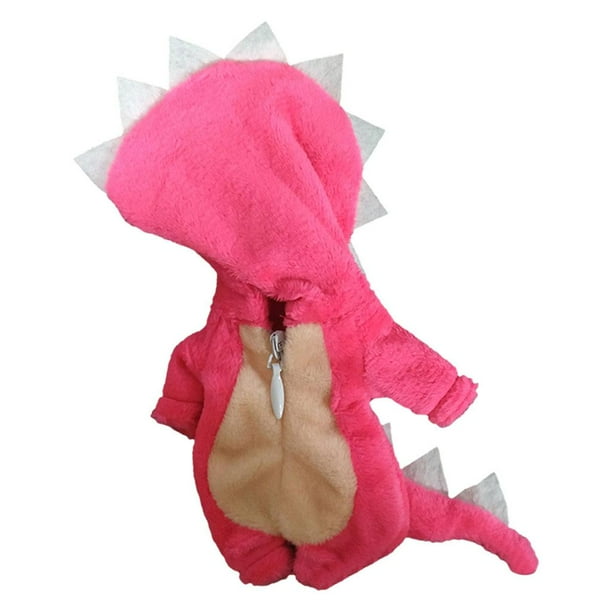 Ropa de dinosaurio para muñecas, mono con capucha, accesorios de regalo, sudaderas con capucha de 16 cm, lindas Rosa