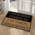 thumbnail image 3 of Welcome Door Mat, Faith Inspired "I AM BLESSED" Carpet, Non-Slip Rubber Backing Indoor Outdoor Mat for Front Porch Entryway, 40*60cm, 3 of 8