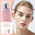 thumbnail image 4 of HHBEAUTY Ensemble de Pinces à Sourcils de Précision, Lot de 6 pour Femmes, Épilation du Visage Incarné, Pinces Pointues, Ciseaux, Brosse, Trousse pour Splinter, Rose, 4 of 9