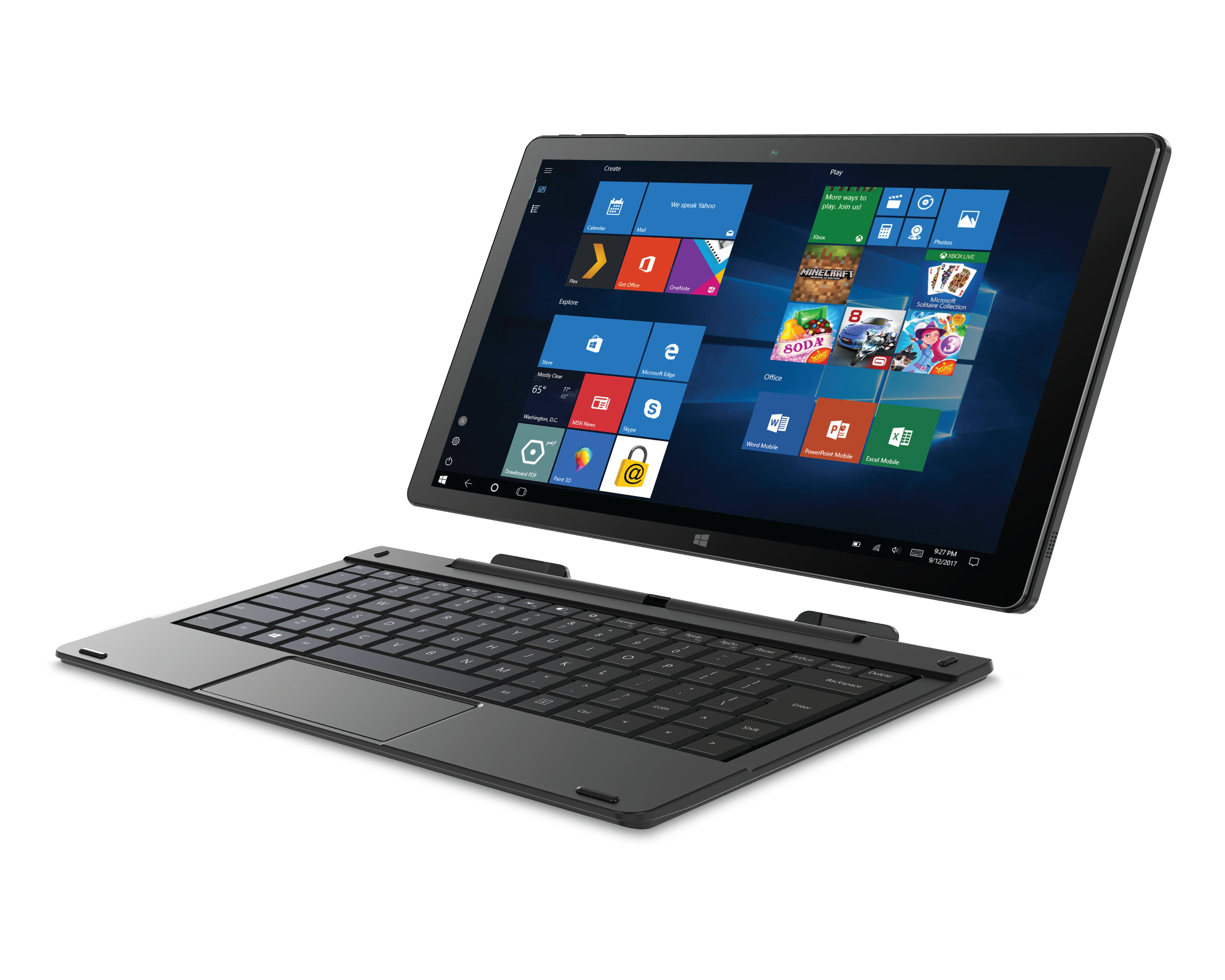 Smartab 10 1 2 In 1 Tablet W Keyboard 32gb Windows 10 Black Stw1800 Walmart Com Walmart Com