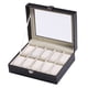 thumbnail image 1 of Caja de almacenamiento para relojes Vitrina con 10 ranuras Organizador de vidrio real Labymos Caja de almacenaje, 1 of 7