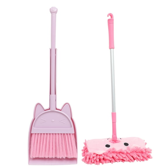 BESTYASH Kids Broom and Mop Set with Plastic and Stainless Steel Cleaning Tools for Children, Lightweight and