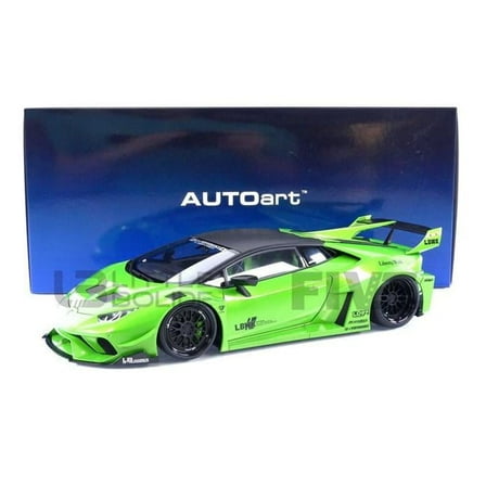 1-18 Scale Lamborghini Huracan GT LB-Silhouette Works Pearl Green Metallic with Black Top Model Car