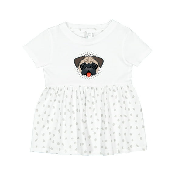 Inktastic Cute Pug Puppy Dog Girls Baby Dress