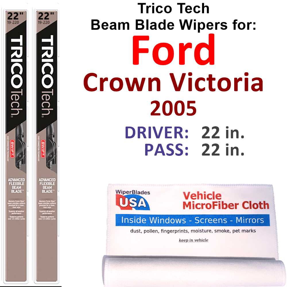 2005 Ford Crown Victoria Beam Blade Wipers (Set of 2)
