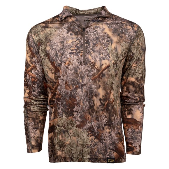 King's Camo XKG Foundation 150 Merino 1/4 Zip Tee, Color: Desert Shadow, Size: 2XL (XKG4117-DS-2XL)