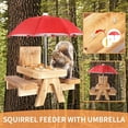 thumbnail image 4 of Gnodary Squirrel Feeder with Umbrella, Squirrel Feeders for Outside, Squirrel Picnic Table Feeder - Chipmunk Feeder Hold Corn, Corn Cob, Peanuts, 4 of 10