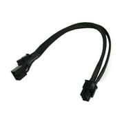 Phobya Adaptor Cable, PCI-E Power 6-Pin to 8-Pin (or 6-Pin   2), 30cm, Sleeved, Black