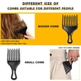 thumbnail image 2 of 2 Pieces Hair Pick Afro Comb Double Fist Pick Large and Small Plastic Afro Pick Comb Detangle Wig Braid Pick Hair Lift Comb Hair Styling Tool for Women Men African, 2 of 7