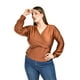 thumbnail image 1 of Blusa escote cruzado Roman Fashion /Tallas Extras, 1883 (Chedron) cafe 36, 1 of 6