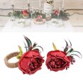 thumbnail image 2 of Rdeghly Napkin Holder,2Pcs Innovative Napkin Buckle Simulation Flower Napkin loop Holder for Hotel Restaurant,Napkin Ring, 2 of 8