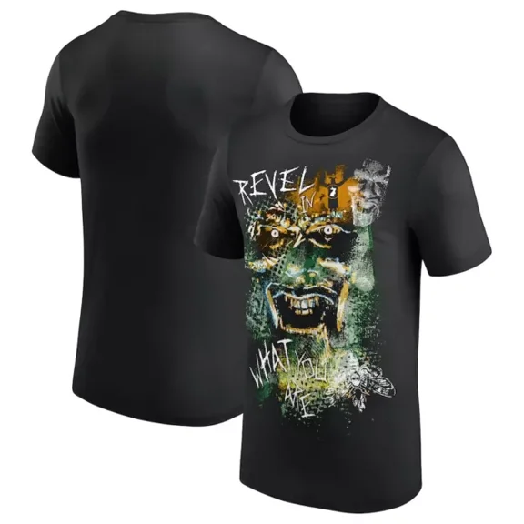 Bray Wyatt Revel In What You Are T-Shirt WWE Wrestling Black T Shirt Mens NWT LG ,Black color,size 2XL