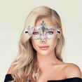 thumbnail image 5 of Unique Bargains 1 Pc Peacock Party Mask Silver Tone Plastic, 5 of 5