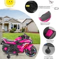 thumbnail image 5 of Techvida Electric Motorcycle for Kids,12V Battery Powered 2 Wheels Motorcycle Toy with Bluetooth, Music, Light, 5 of 8