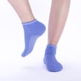thumbnail image 3 of Under $5 Socks Blue Ladies' Solid Color Backless Grip Socks Yoga Ankle Sports Socks Ladies' Anti Slip Slippers Socks, 3 of 4
