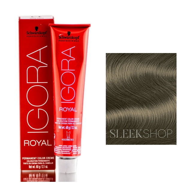 5-1 Light Ash Brown , Schwarzkopf Professional Igora Royal Permanent Hair Color Creme Dye (2.1 oz) Hair - Pack of 3 w/ Sleek Teasing Comb Tinte Cabello Schwarzkopf by Sleekshop belleza