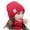Red, variant on vnanda Knit Hat Scarf Set Women Winter Hat Scarf Set Knitted Thickened Solid Color Warm Windproof Elastic Anti-slip Plush Cycling Neck Wrap Beanie Set Lady