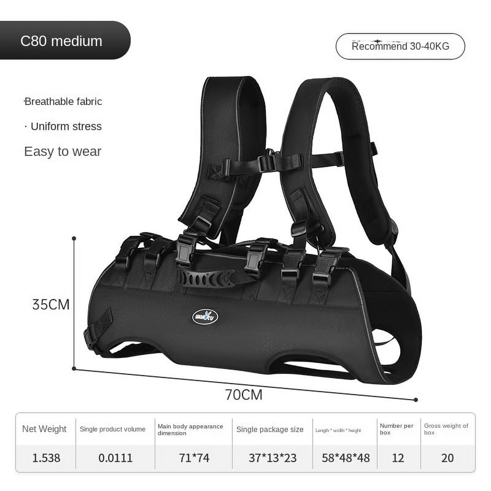 Hands-Free Pet Carrier: Wakytu C80 Pet Carrier: Convenient and Stylish Dog Backpack for Everyday Use and Outdoor Adventures