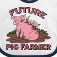 thumbnail image 4 of Inktastic Future Pig Farmer with Cute Pig Family Boys or Girls Baby Bib, 4 of 4