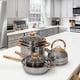 thumbnail image 4 of Bateria de Cocina 11Pzas Acero Inoxidable Tricapa Induccion ColorHome COLORINOX11G, 4 of 5