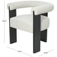 DecMode Polyester Curved Back Mid Century Modern Round Boucle Lounge ...