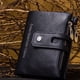 thumbnail image 5 of Guardurnaity Cartera de cuero elegante con monederos tamaño pequeño y tarjetero de piel de vaca de gran capacidad para hombre Carteras café, 5 of 6