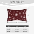 thumbnail image 4 of Uemuo Romantic white snowflakes Print Throw Pillow Case – Cozy & Soft Cushion Cover, Hypoallergenic Pillow Case for Sleeping, Perfect for Women with Envelope Closure-16"x24", 4 of 6