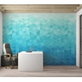 thumbnail image 3 of Tiptophomedecor Abstract Wallpaper Wall Mural - Azure Pixel, 3 of 7