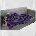 thumbnail image 6 of Geometric Soft Flannel Fleece Blanket, Triangle Grid Pattern Mosaic Tile in Lavender Plum Purple Amethyst Tones of Color, Cozy Plush for Indoor and Outdoor Use, 50" x 70", Multicolor, by Ambesonne, 6 of 6