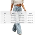 thumbnail image 2 of TEAJOPSUU Women’s Ripped Jeans High Waisted Distressed Baggy Straight Wide Leg Denim Pants Trendy Casual Slim Bootcut Jean Pants Blue, 2 of 5