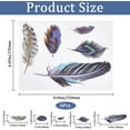 thumbnail image 2 of 6 Sheet Feather Car Sticker 30PCS Feather Car Rear View Mirror Stickers PVC Self Adhesive Waterproof Vinyl Decals Universal Car Exterior Decorative Accessories for Truck Motorcycle, 2 of 7