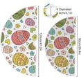 thumbnail image 3 of Coolnut Easter Eggs Christmas Tree Skirt 48", Easter Tree Skirt Double Layers Polyester Easter Tree Skirt for Easter Holiday Party Decoration, 3 of 6