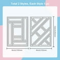 thumbnail image 6 of Carbon Steel Cutting Dies Stencils for DIY Scrapbooking Photo Album Decorative Embossing Paper Card Stainless Steel Color Rectangle 142x102x0.8mm 2pcs/set, 6 of 9