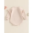 thumbnail image 3 of Caoirhny Baby Girls Romper, Long Sleeve Crew Neck Letters Print Bodysuit Clothes for Casual Daily, 3 of 7